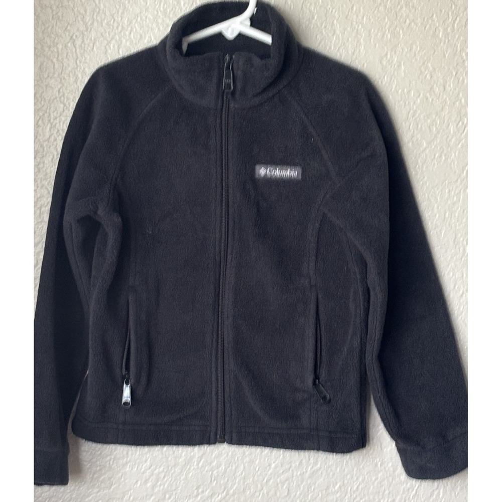 Columbia Girls Benton Fleece Jacket Zipper Front Black S XS Style #1624092
